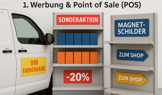 Magnetfolie Anwendung Werbung